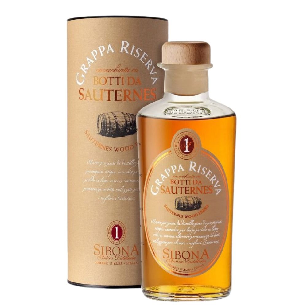 Sibona Grappa Riserva in botti da Sauternes 0